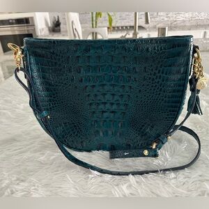 Brahmin Mini‎  Kathleen Croc Embossed Leather Crossbody Bag Handbag